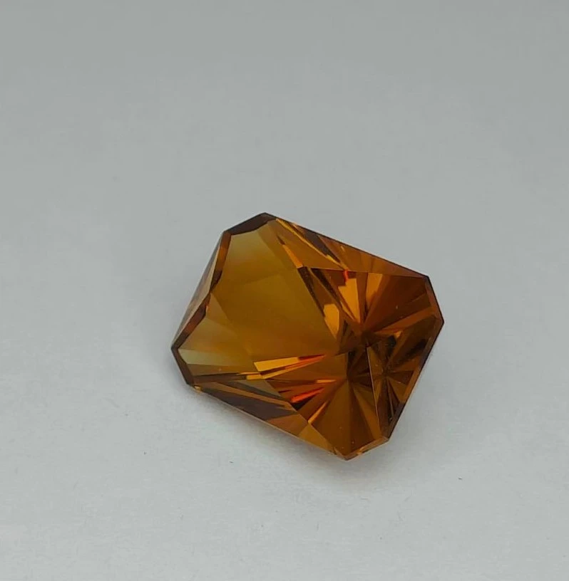 13.81ct Natural Citrine Octagon Cut Loose Gemstone From Nigeria — view 3